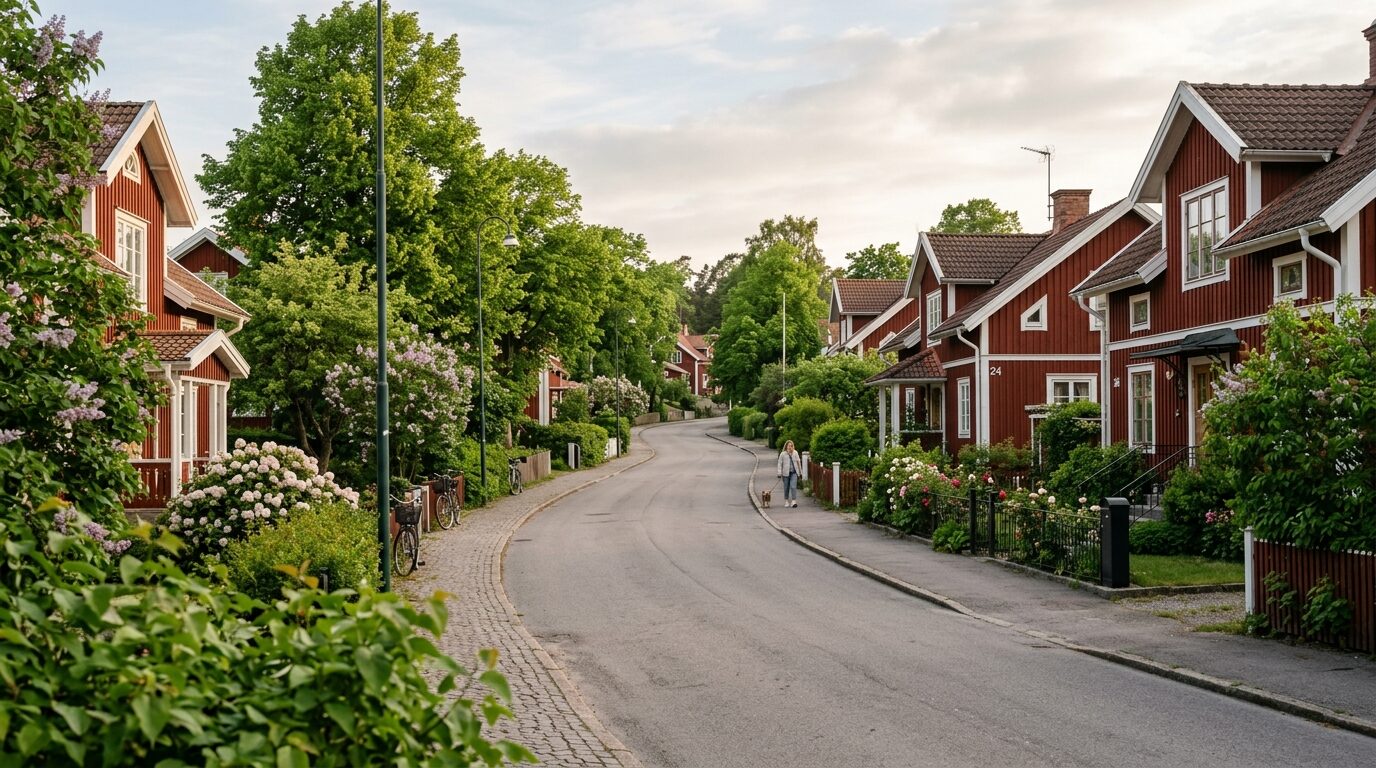 Trevlig villagata i Partille